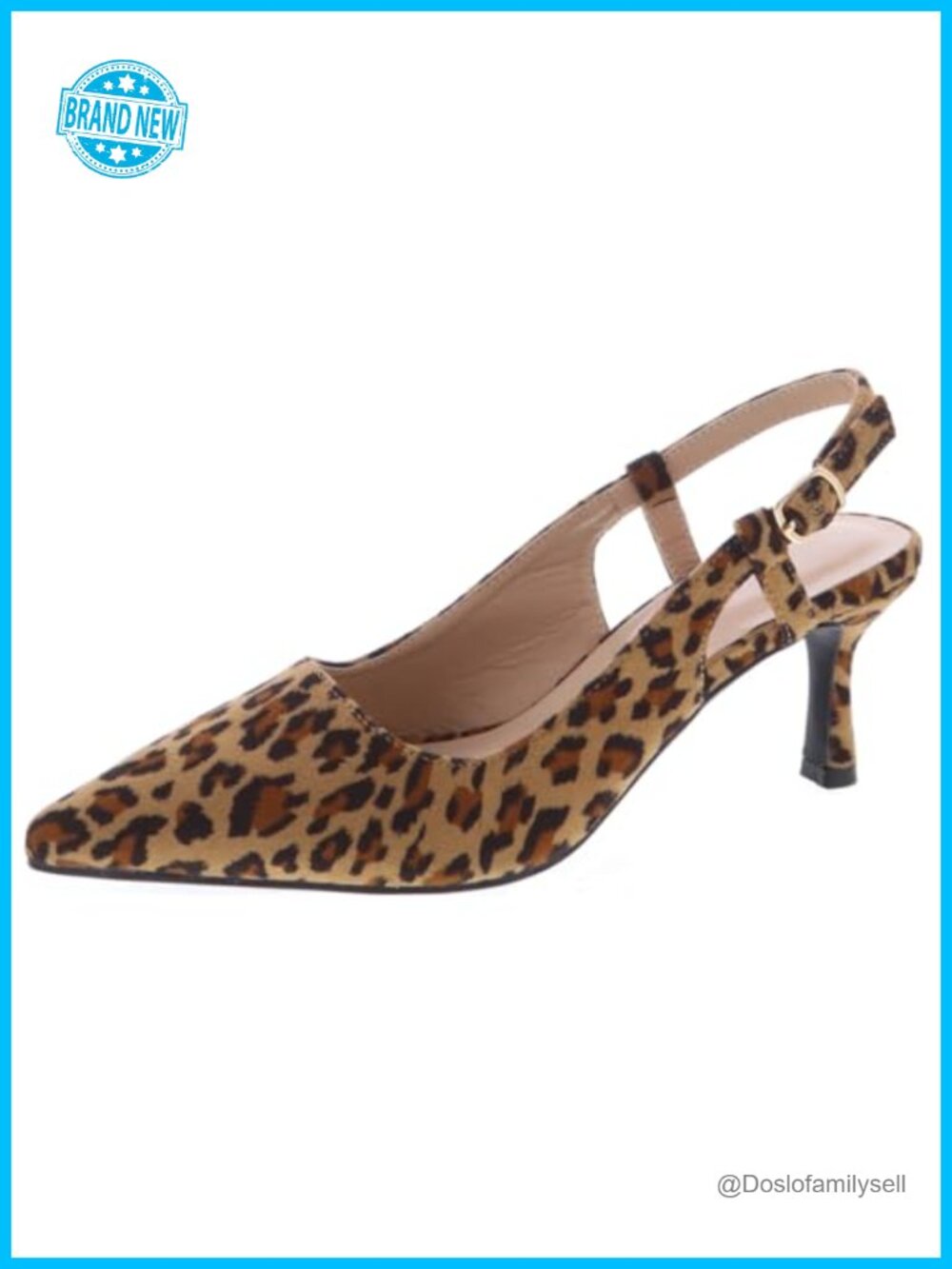 Kitten Heel Slingback Pointed Toe Vegan Leather Pumps